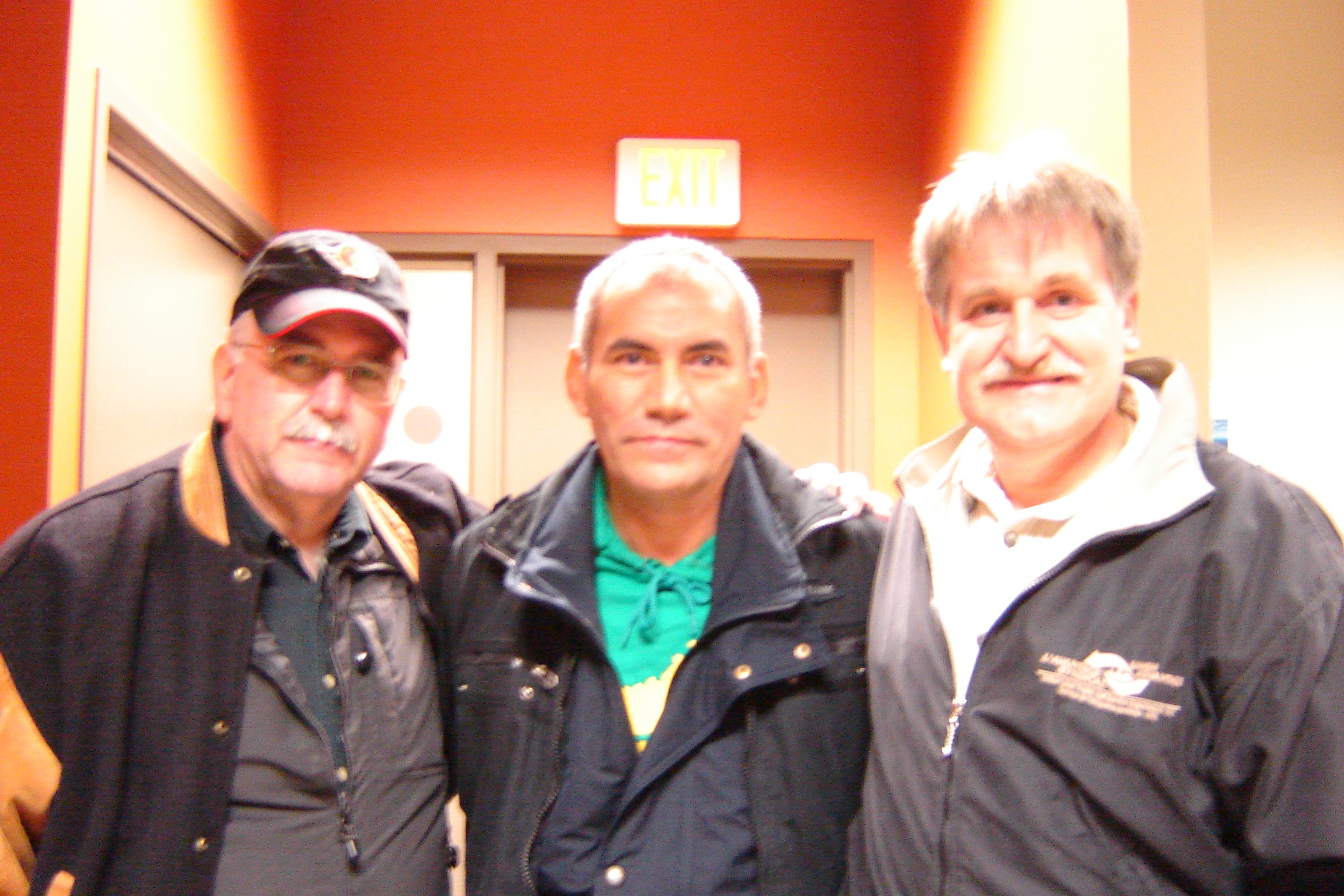 Danny Leger, CUPE, Jesus Brochero, Colombian union leader and Michel Boudreau, New Brunswick Federation of Labour