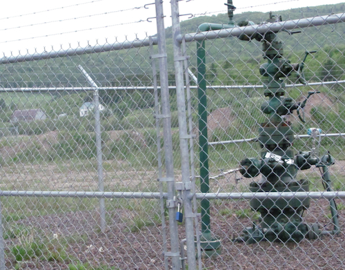 A fracked gas well pad site in Penobsquis, NB. Photo: Tracy Glynn. frackedwell-penob