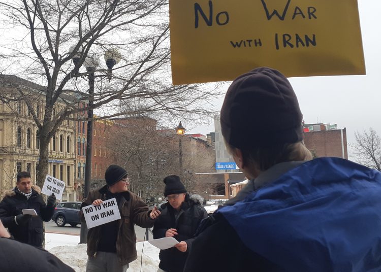 “We have more in common with the construction worker in Iran:” Saint John rallies against war with Iran