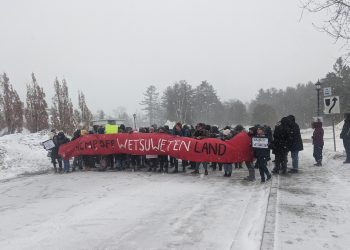St. Thomas University students and allies rally in solidarity with Wet’suwet’en